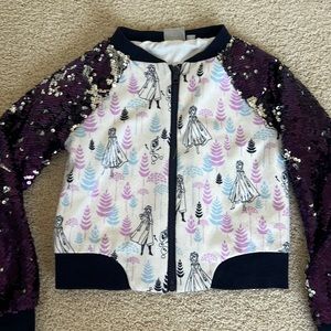 Sequined Frozen II jacket. Size 4/5. Perfect for 1st Disney trip.